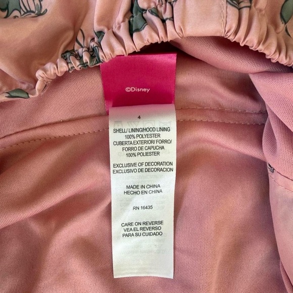 Toddler Girls Disney Minnie Mouse Light Rain Jacket with Hood and Ears Size 4T - Picture 7 of 7